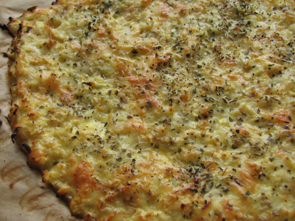 Cauliflower Pizza Crust Cooked 
