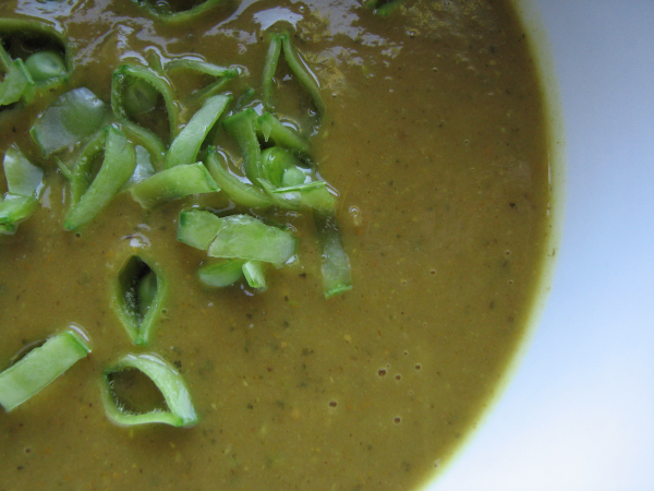 Curried Zucchini Soup Up Close 