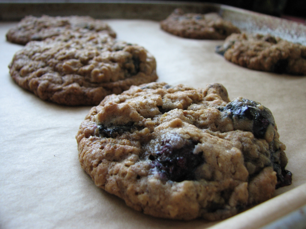 Blueberry Cobbler Cookies on Pan 