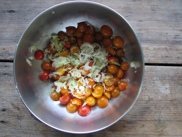 Cherry Tomatoes, Fennel, Onion and Garlic