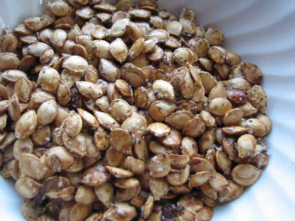 Roasted Delicata Squash Seeds