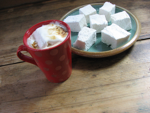 Homemade Vanilla Marshmallows and Hot Chocolate